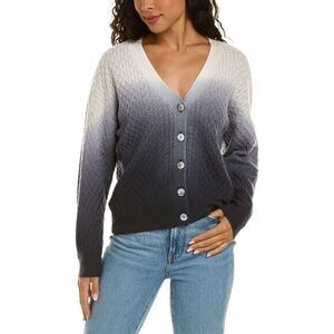 Scott & Scott London Cashmere Wool Blend Dip Dyed Cable Knit Cardigan Women's XS